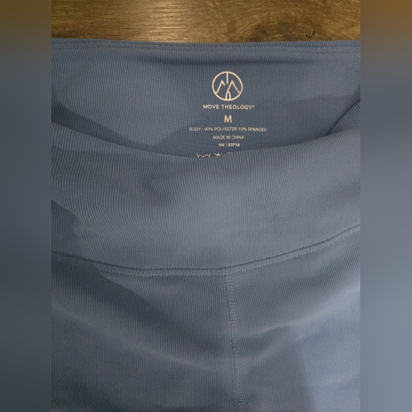 Women's Blue Flared Leggings - Picture 7 of 10